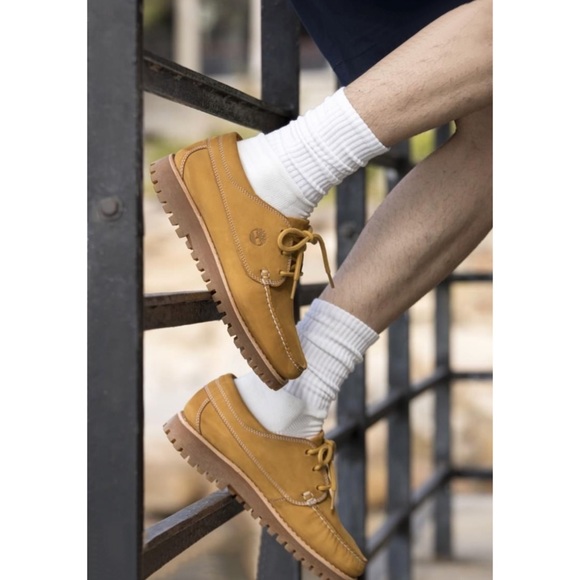TIMBERLAND • Jackson’s Landing Oxford Wheat Nubuck Loafers MocToe Shoes - Picture 2 of 9